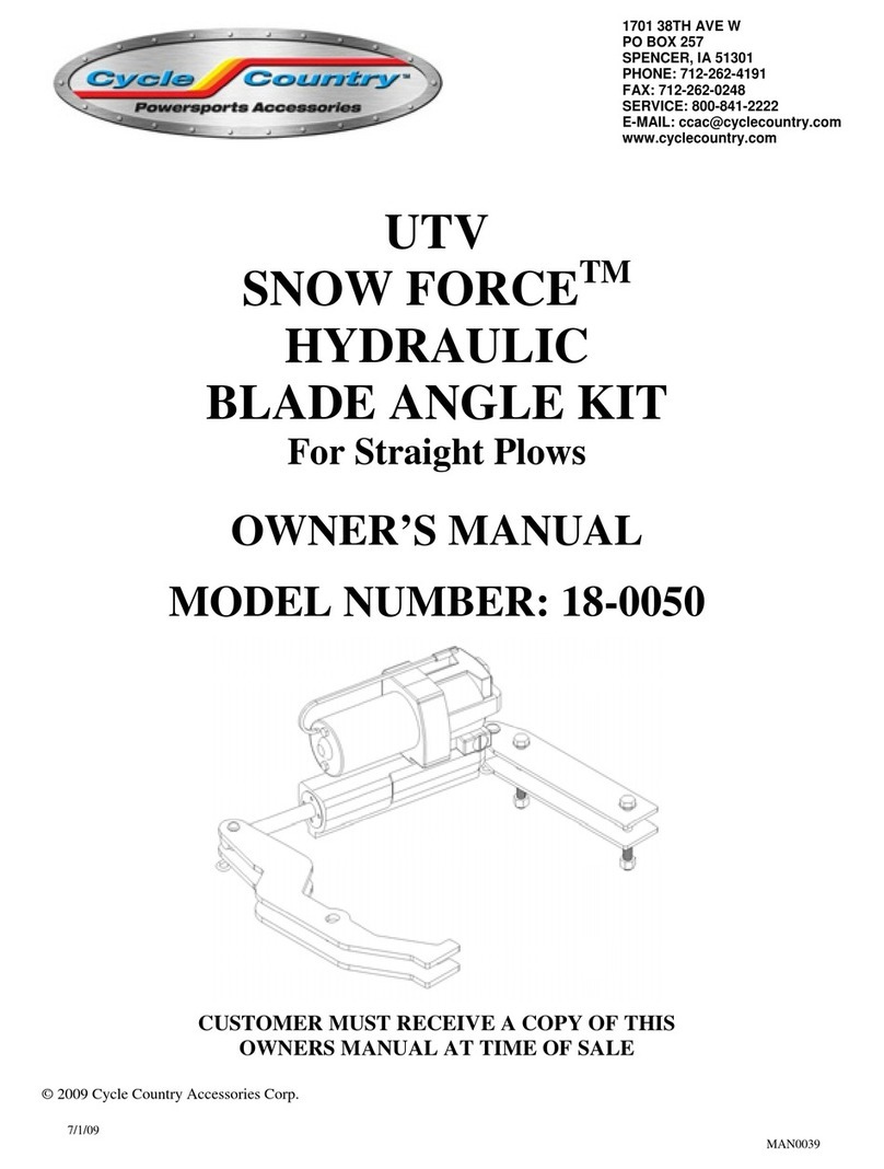 Cycle Country SNOW FORCE 18-0050 owner's manual Cycle Country SNOW FORCE 18-0050 owner's manual