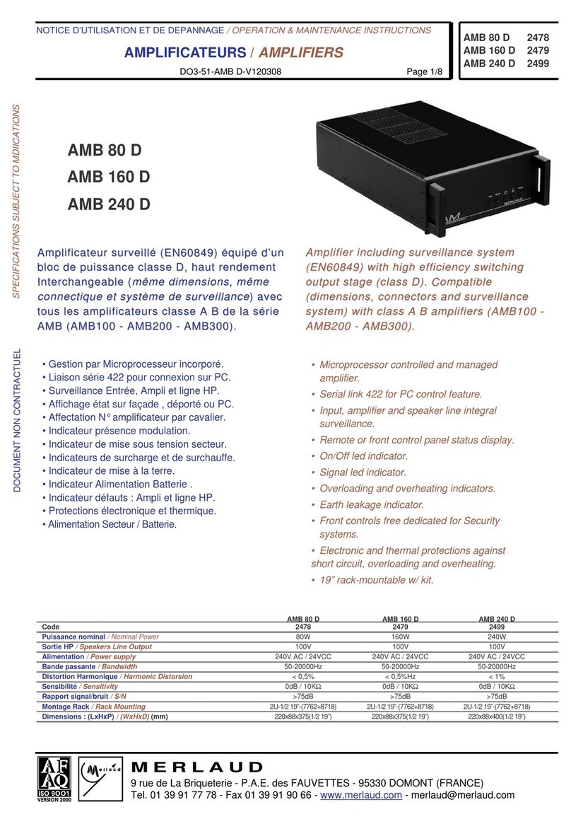 Merlaud AMB 80 D Instruction Manual