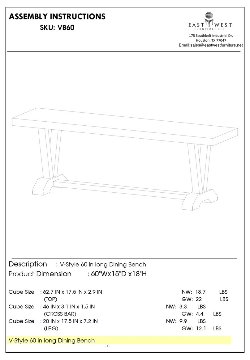 East West Furniture VB60 Assembly instructions