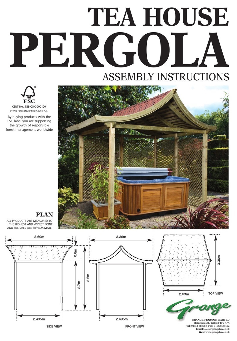 Grange Fencing TEA HOUSE PERGOLA Assembly instructions Grange Fencing TEA HOUSE PERGOLA Assembly instructions