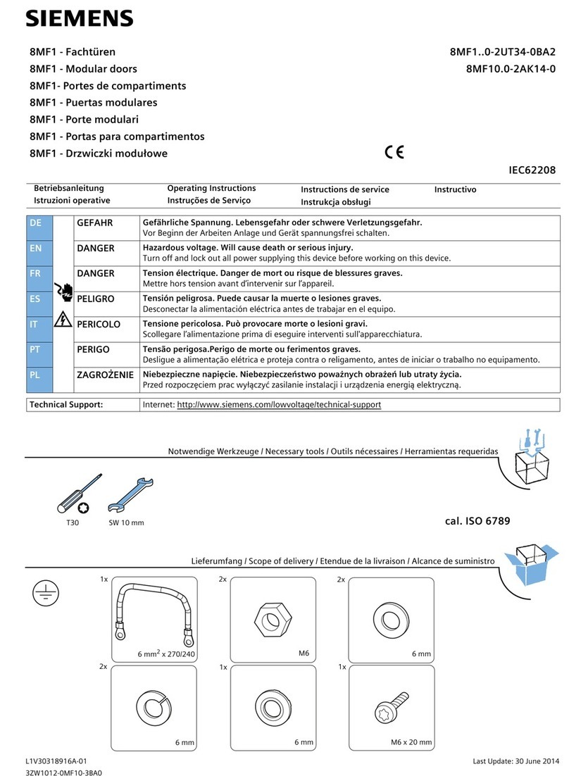 Siemens 8MF1 0-2UT34-0BA2 Series User manual Siemens 8MF1 0-2UT34-0BA2 Series User manual