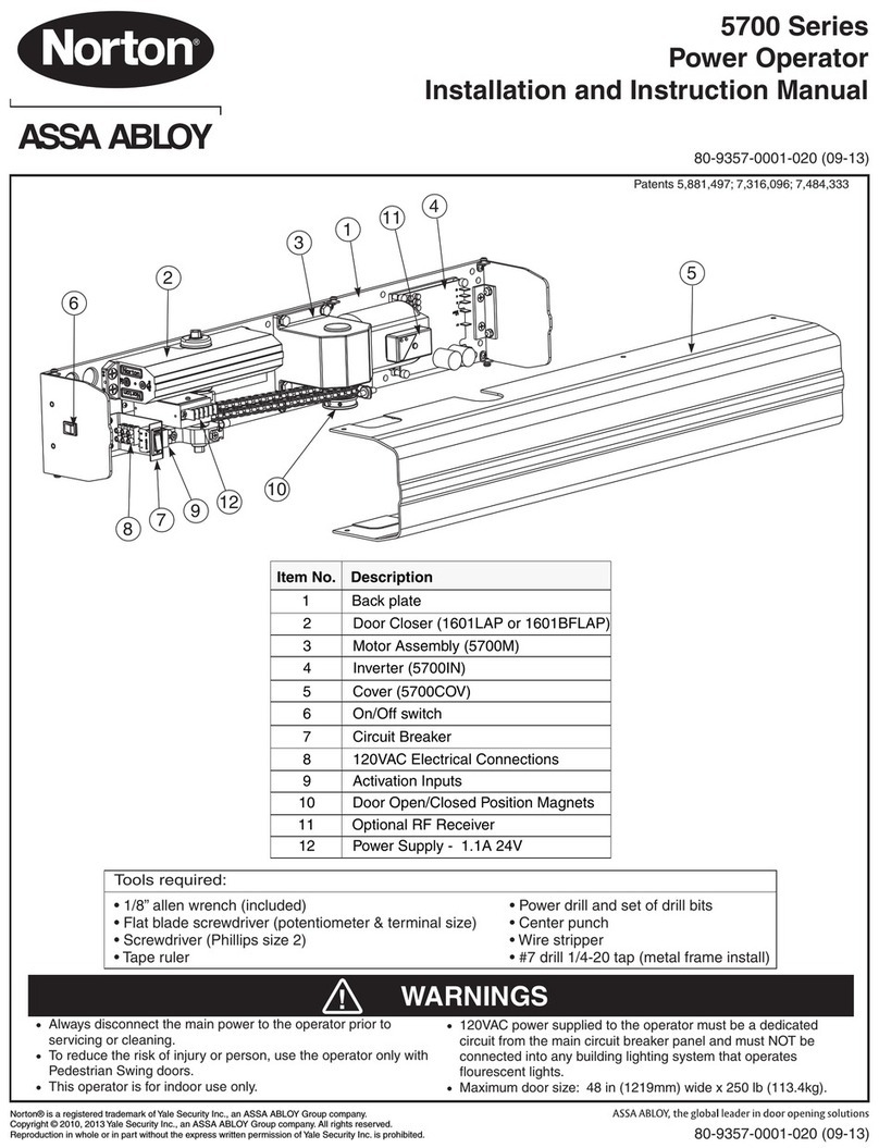 Assa Abloy Norton 5700 Series Quick guide