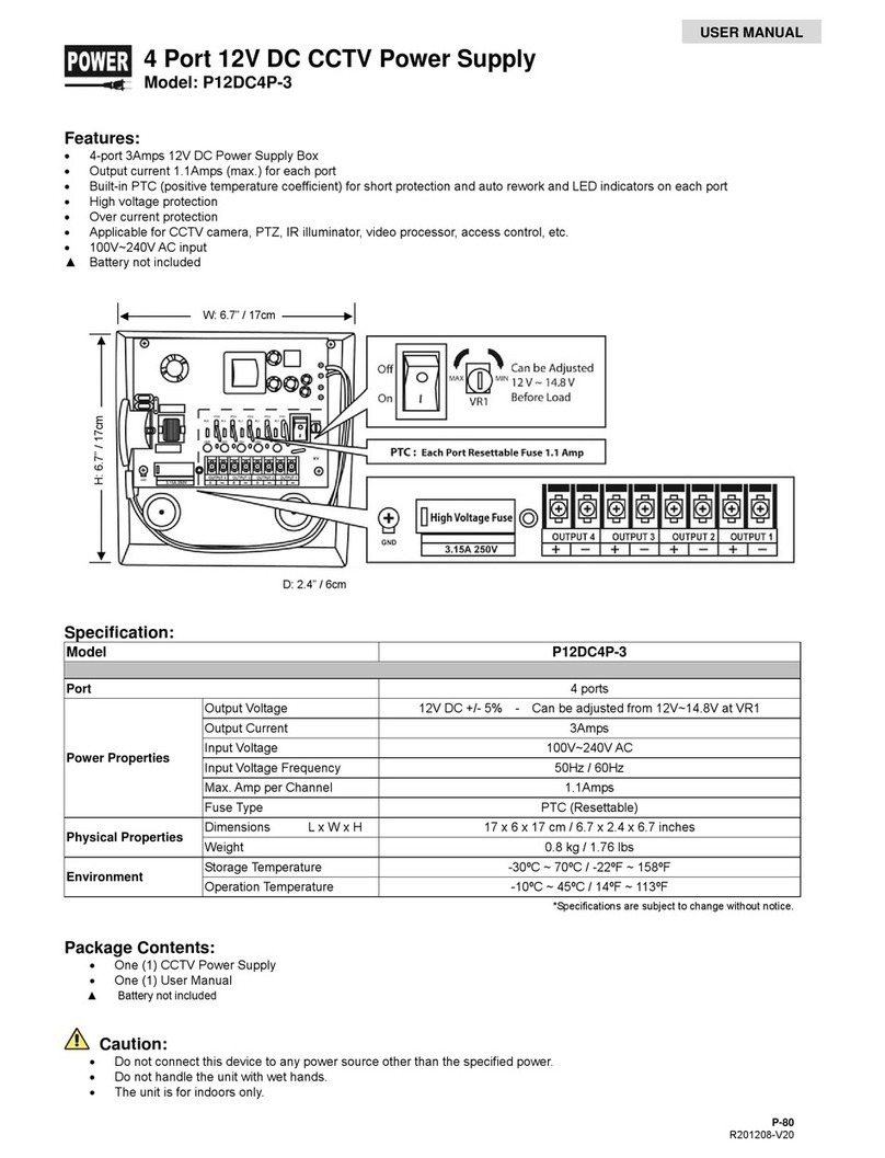 UTP BALUN P12DC4P-3 user manual