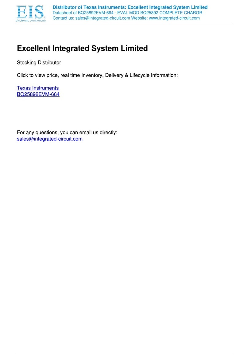 Texas Instruments BQ25892EVM User manual