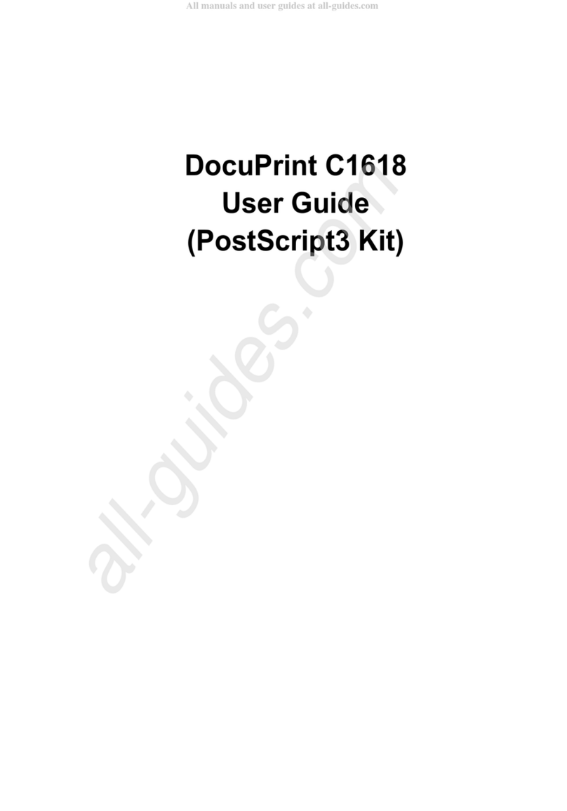 Xerox DocuPrint C1618 User manual