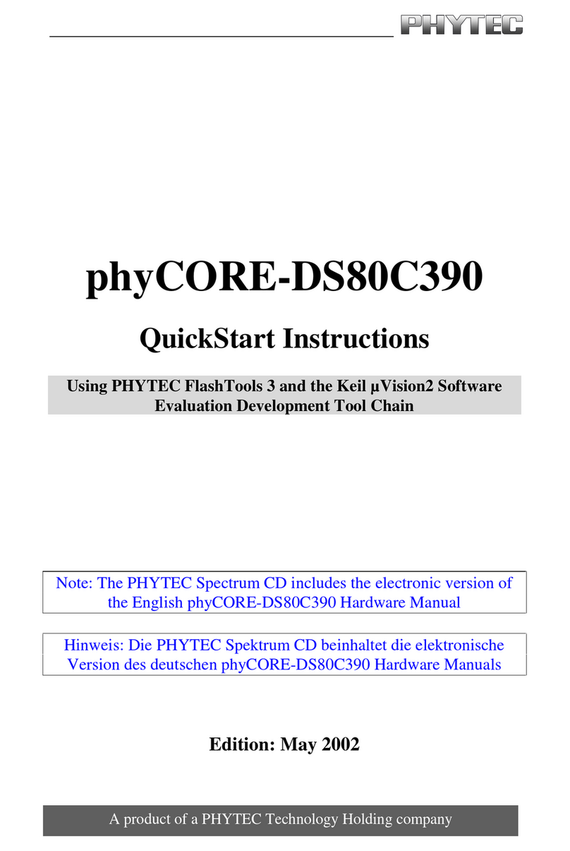 Phytec phyCORE-DS80C390 Quick start instructions