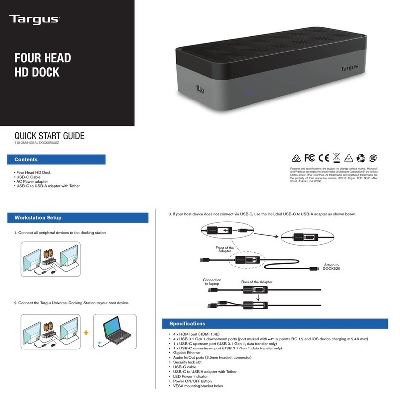 Targus DOCK520USZ quick start guide
