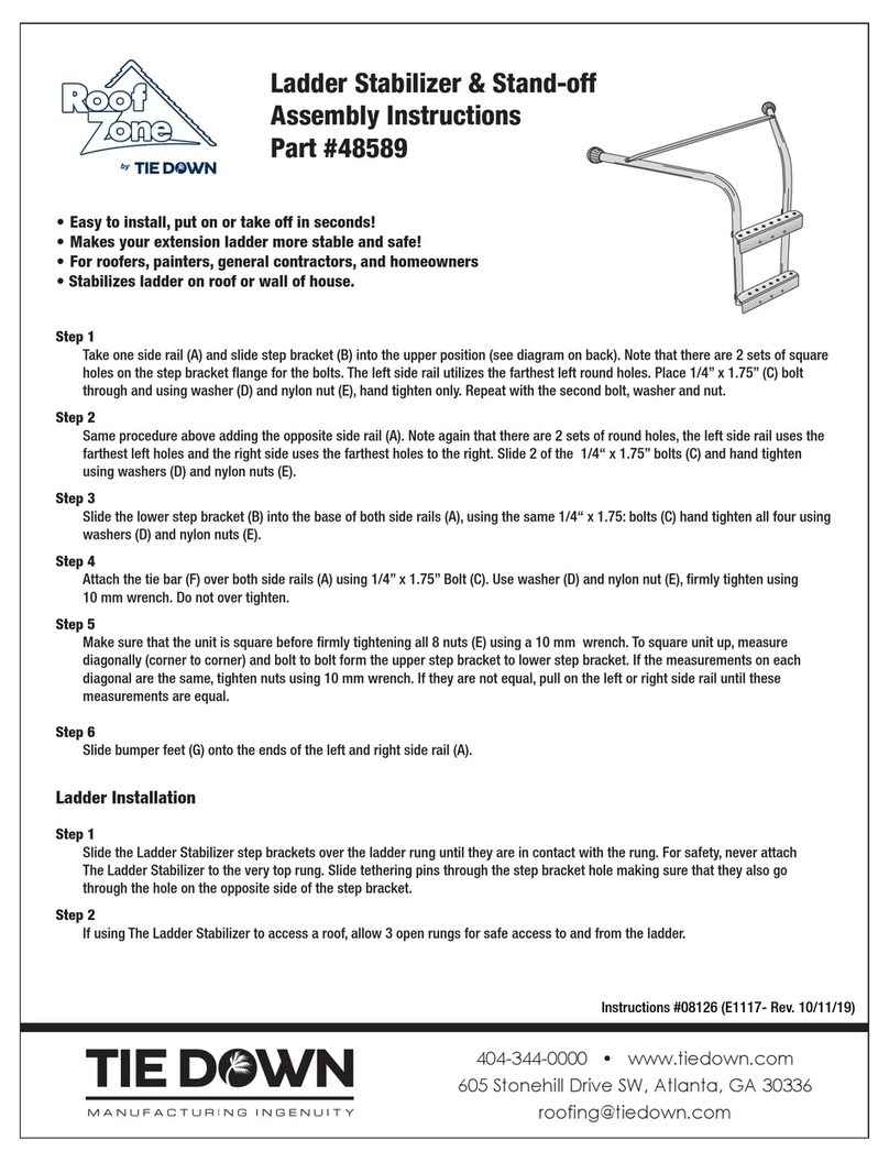 TIE DOWN Roof Zone 48589 User manual