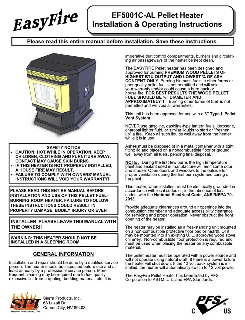 EasyFire EF5001C-AL Installation & operating instructions EasyFire EF5001C-AL Installation & operating instructions