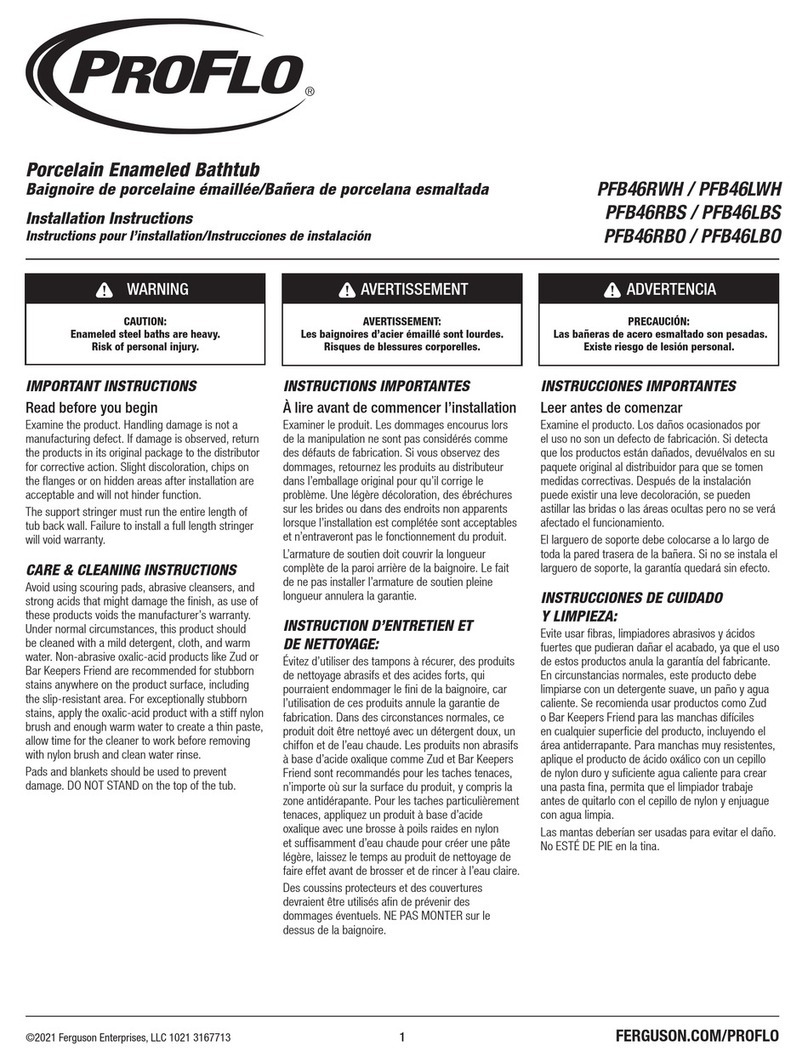 ProFlo PFB46RWH User manual