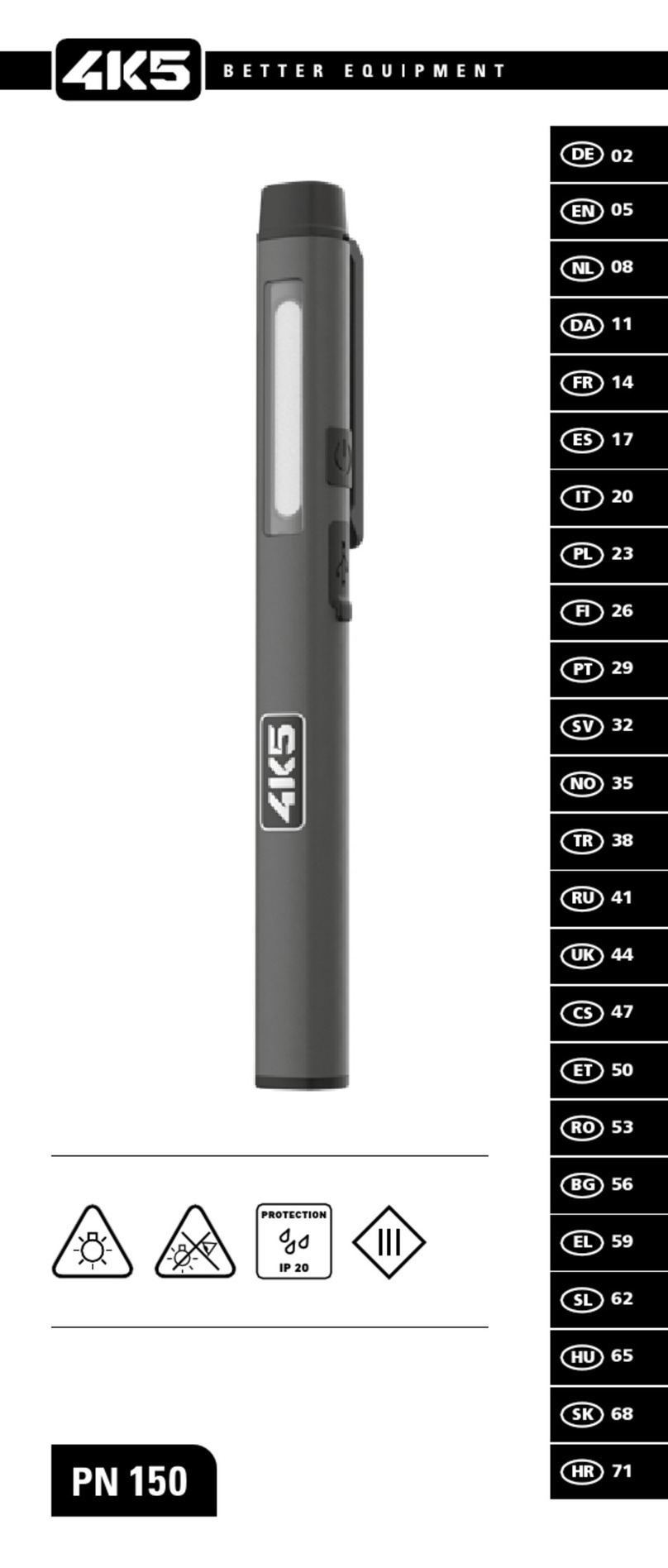 LaserLiner 4K5 PN 150 manual
