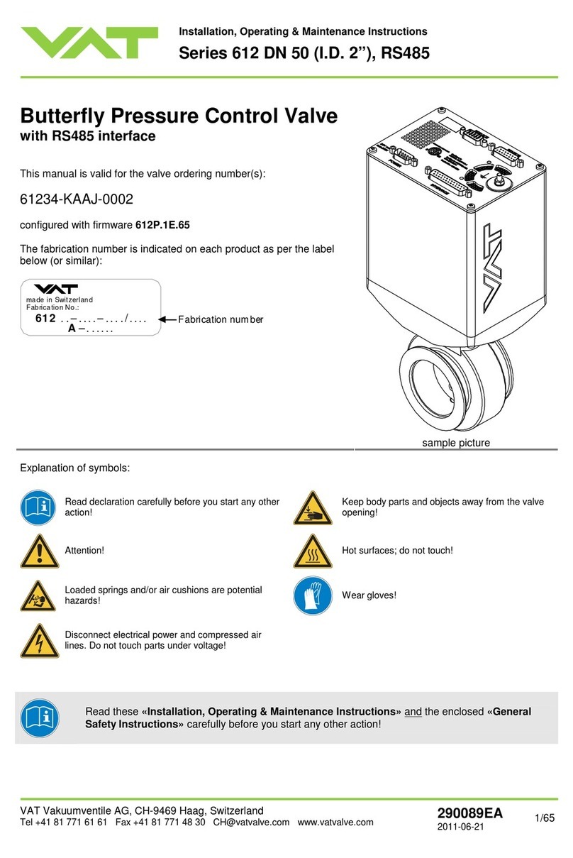 VAT 612 Series Assembly instructions