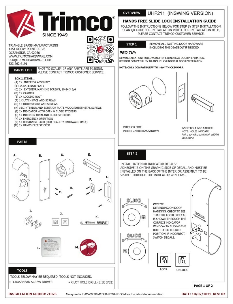 Trimco UHF211 User manual