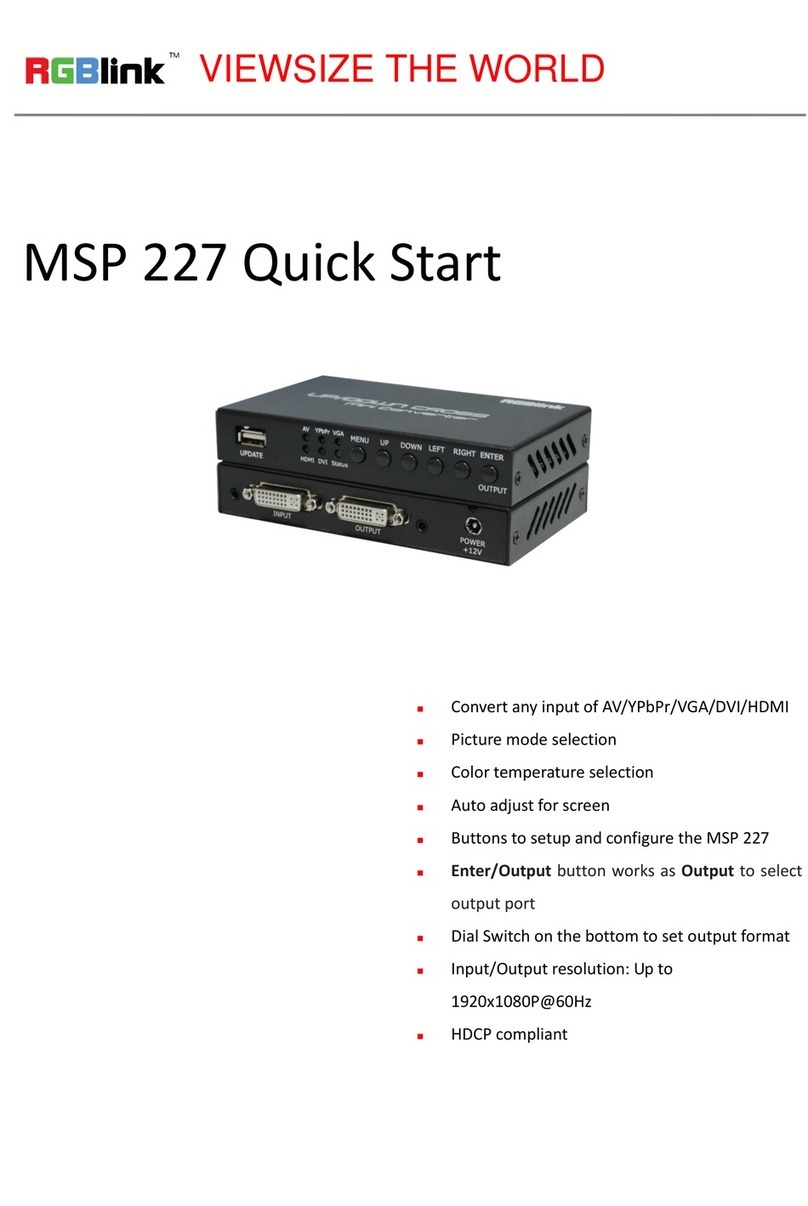 RGBlink MSP 227 User manual