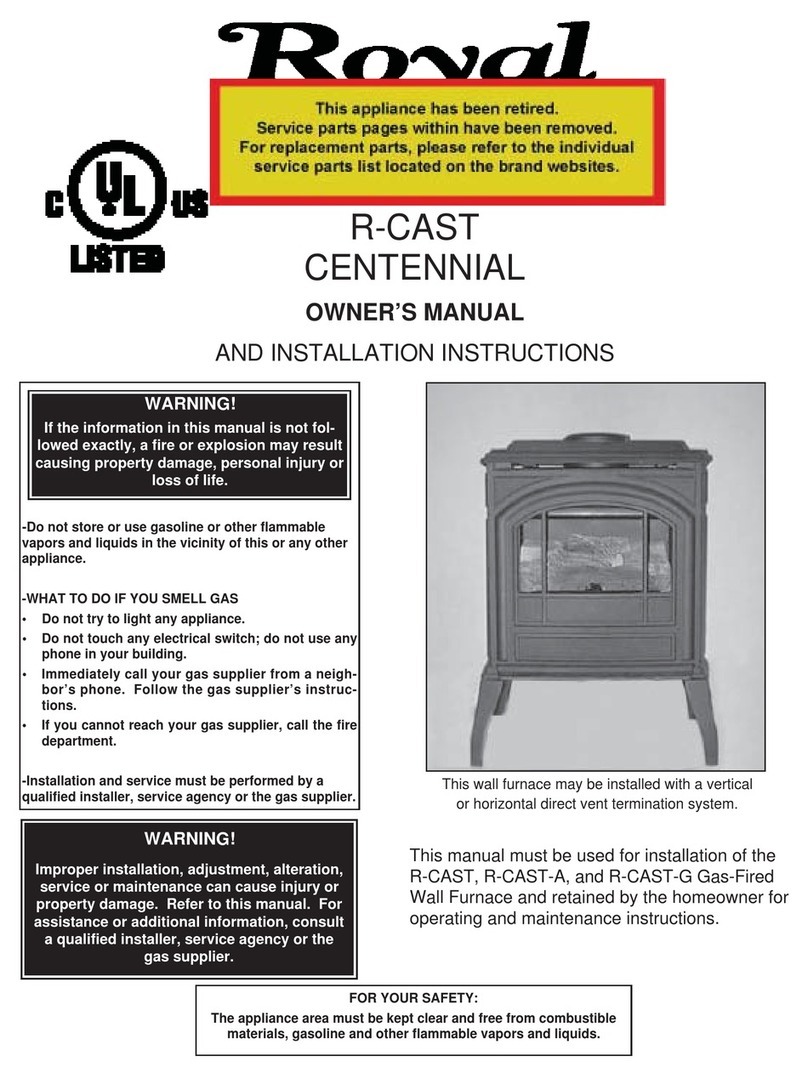 Royal R-CAST Owner's manual and installation instructions Royal R-CAST Owner's manual and installation instructions