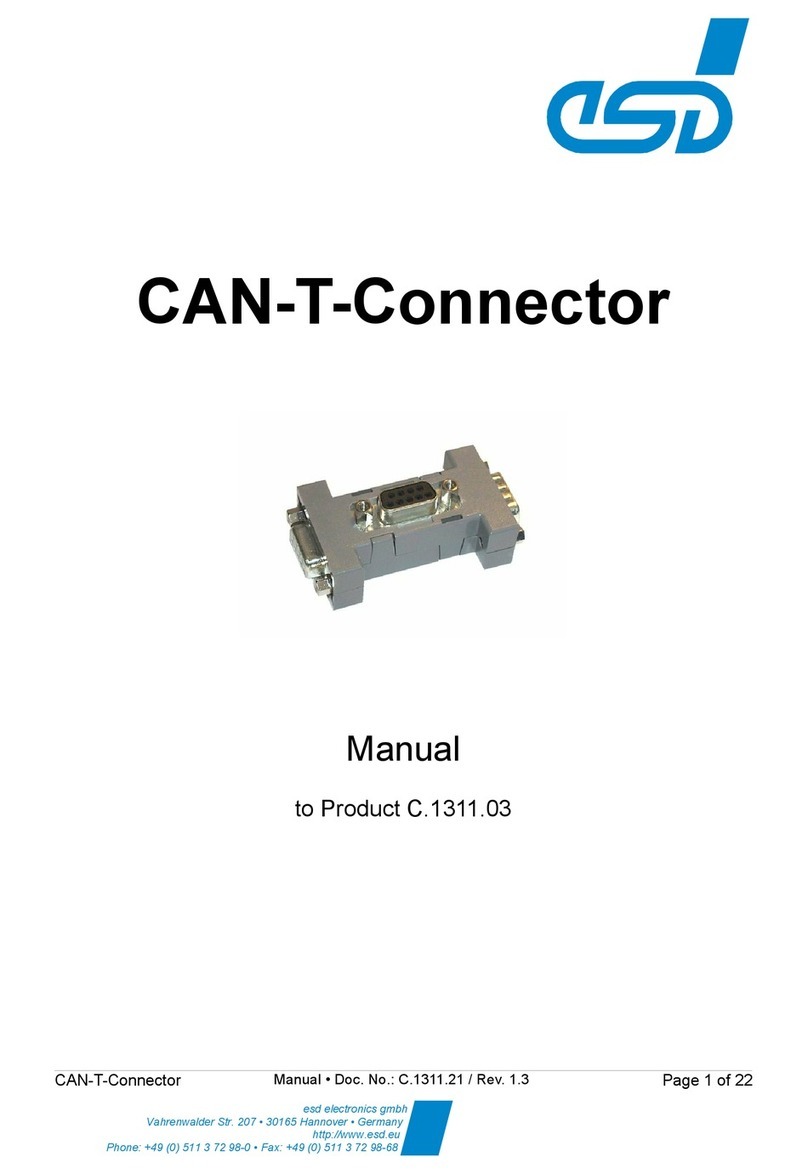 ESD CAN-T-Connector manual