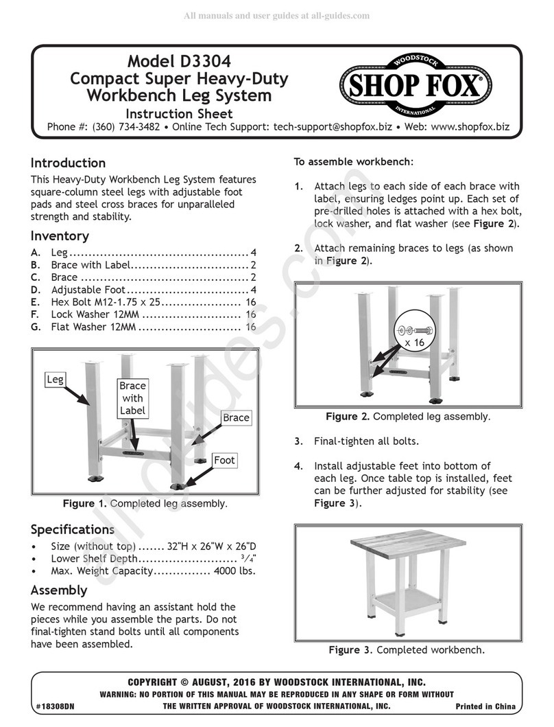 Shop fox D3304 instruction sheet