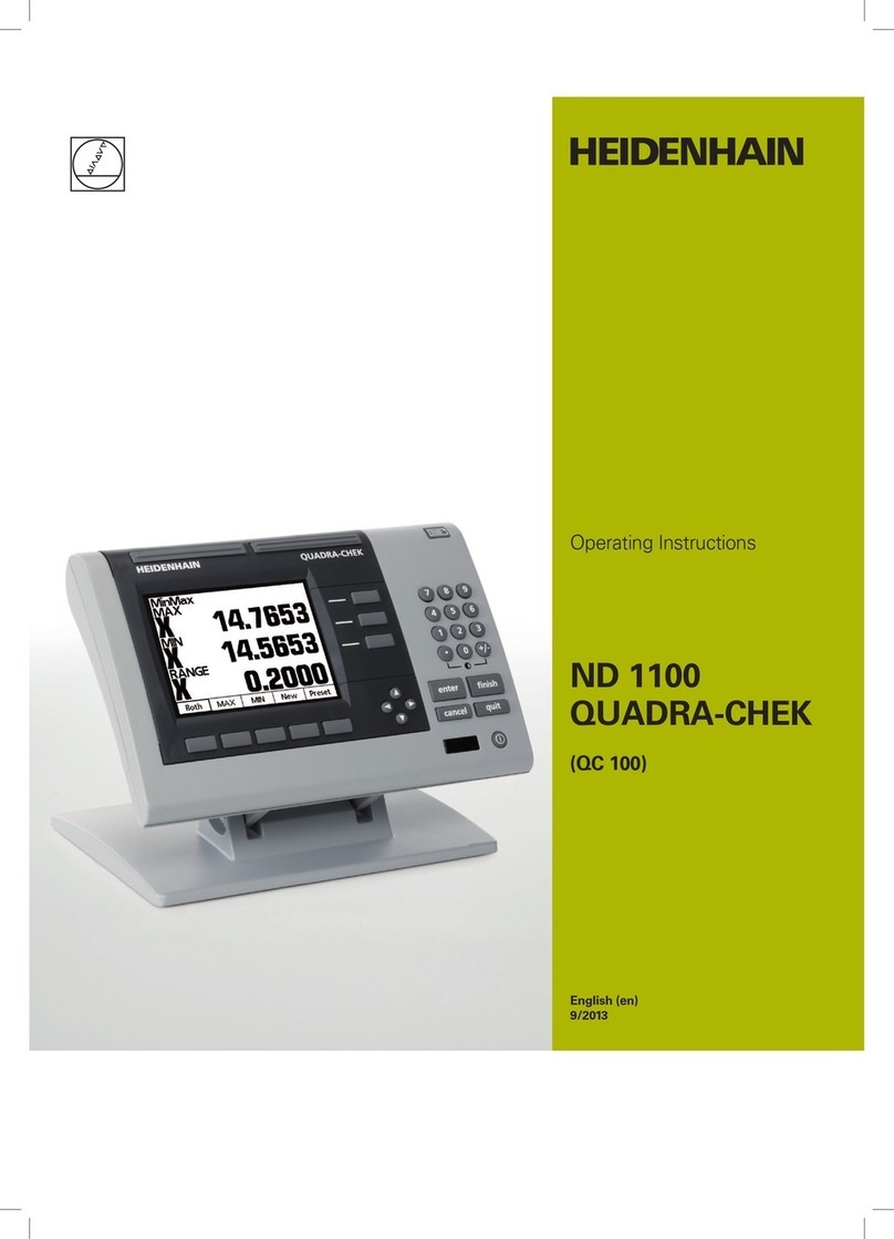HEIDENHAIN QUADRA-CHEK 100 operating instructions