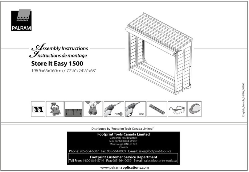 Palram Applications Store It Easy 1500 Assembly instructions