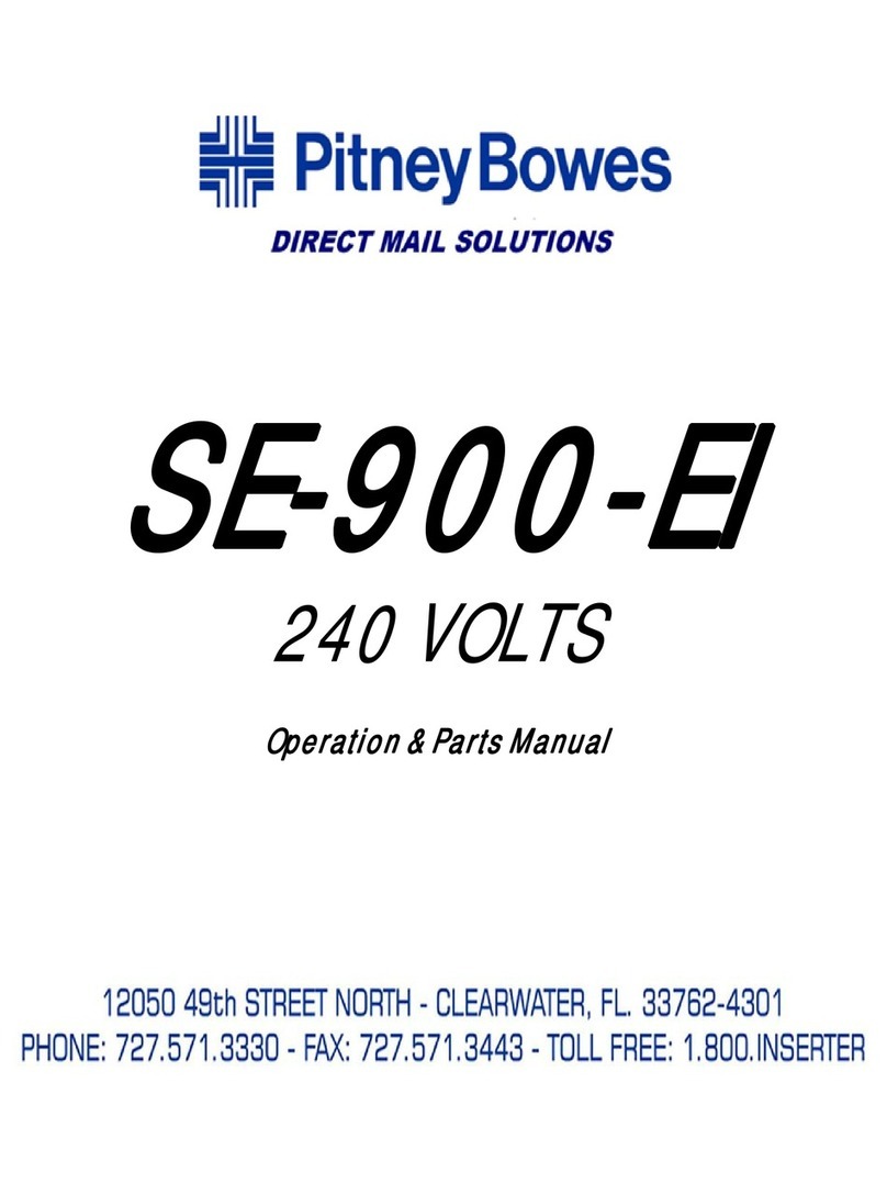 Pitney Bowes SE-900-EI Operations & parts manual