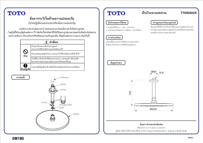 Toto TTSR202CK User manual