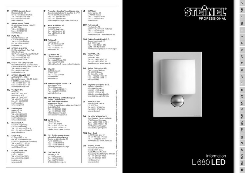 STEINEL PROFESSIONAL SensorLight L 680 LED User manual