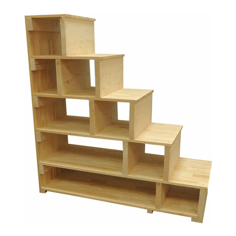 College Bed Lofts Stairs with Open Shelves Assembly instructions College Bed Lofts Stairs with Open Shelves Assembly instructions
