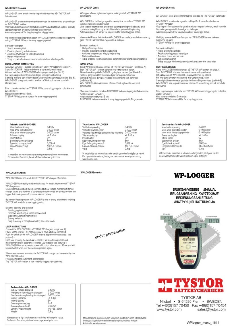 TYSTOR WP-LOGGER manual
