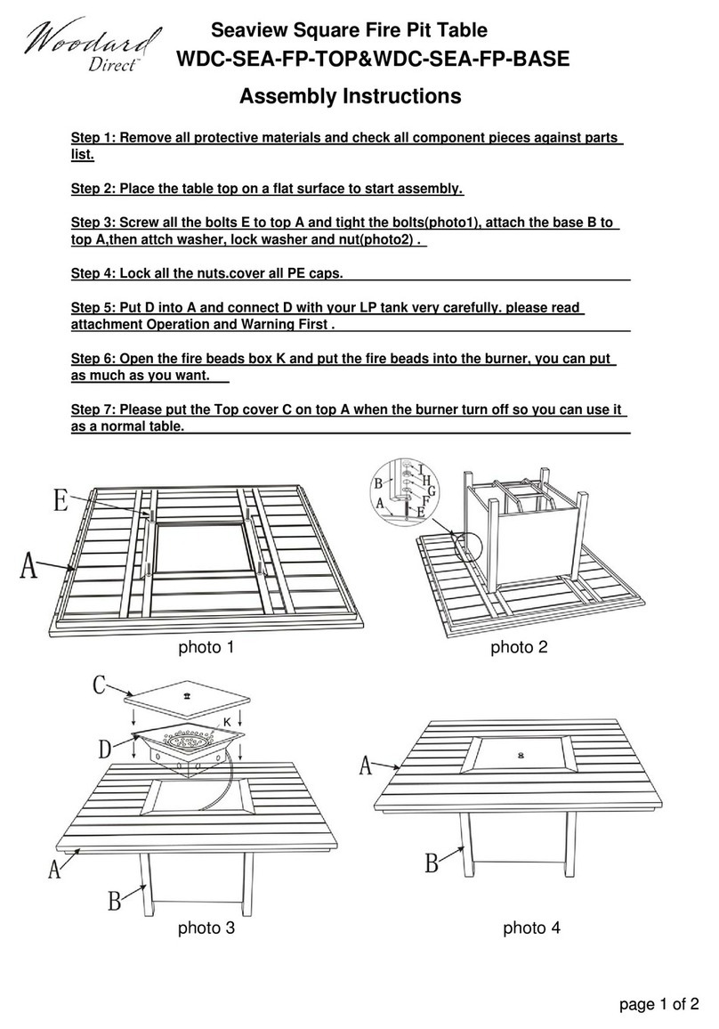 Woodard Direct WDC-SEA-FP-TOP Assembly instructions Woodard Direct WDC-SEA-FP-TOP Assembly instructions