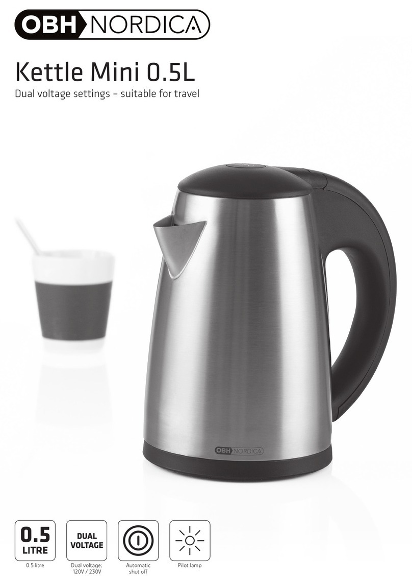 OBH Nordica Kettle Mini Instruction Manual