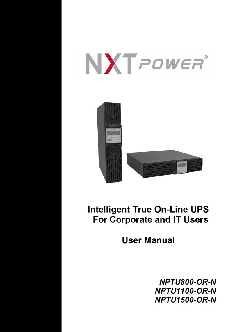 NXT Power NPTU800-OR-N User manual
