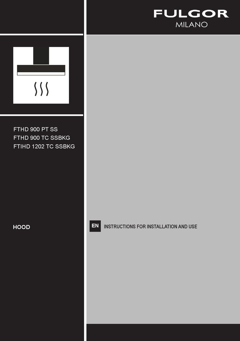 Fulgor Milano FTHD 900 PT SS Instructions for installation and use