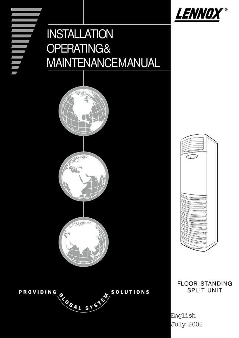 Lennox VHA 30 Installation operating & maintenance manual