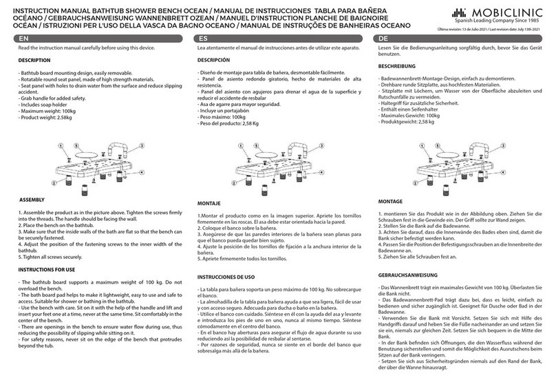 Mobiclinic OCEAN instruction manual