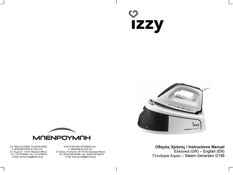 izzy Ironing system D-188 instruction manual