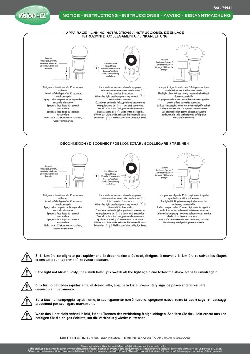 MIIDEX LIGHTING Vision-EL 76491 instructions