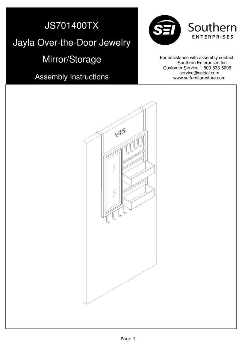Southern Enterprises Jayla JS701400TX Assembly instructions