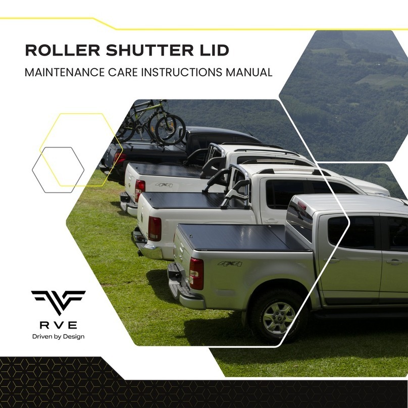 RVE ROLLER SHUTTER LID MAINTENANCE CARE INSTRUCTIONS MANUAL