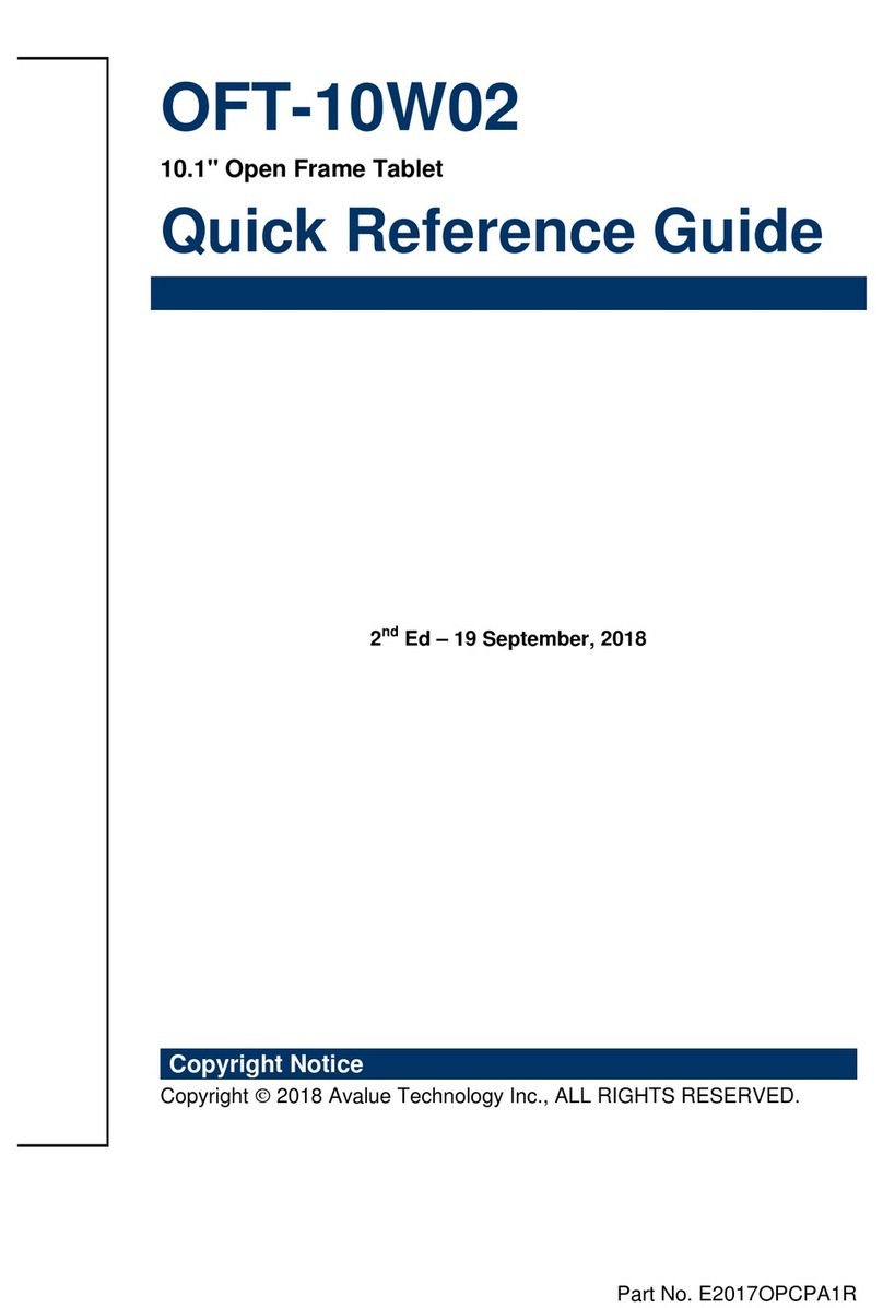 Avalue Technology OFT-10W02 User manual