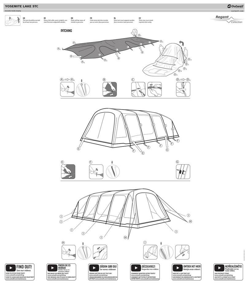 Outwell Regent YOSEMITE LAKE 5TC quick start guide