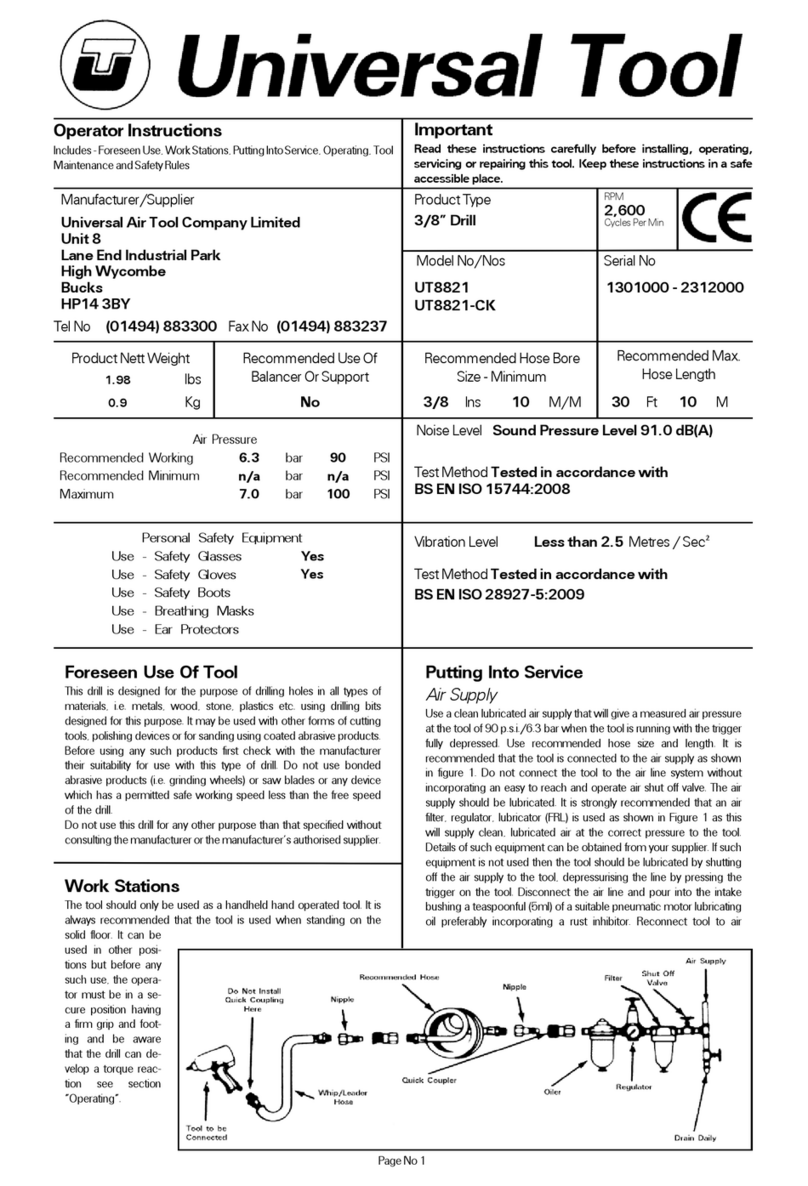 Universal Tool UT8821 Specifications