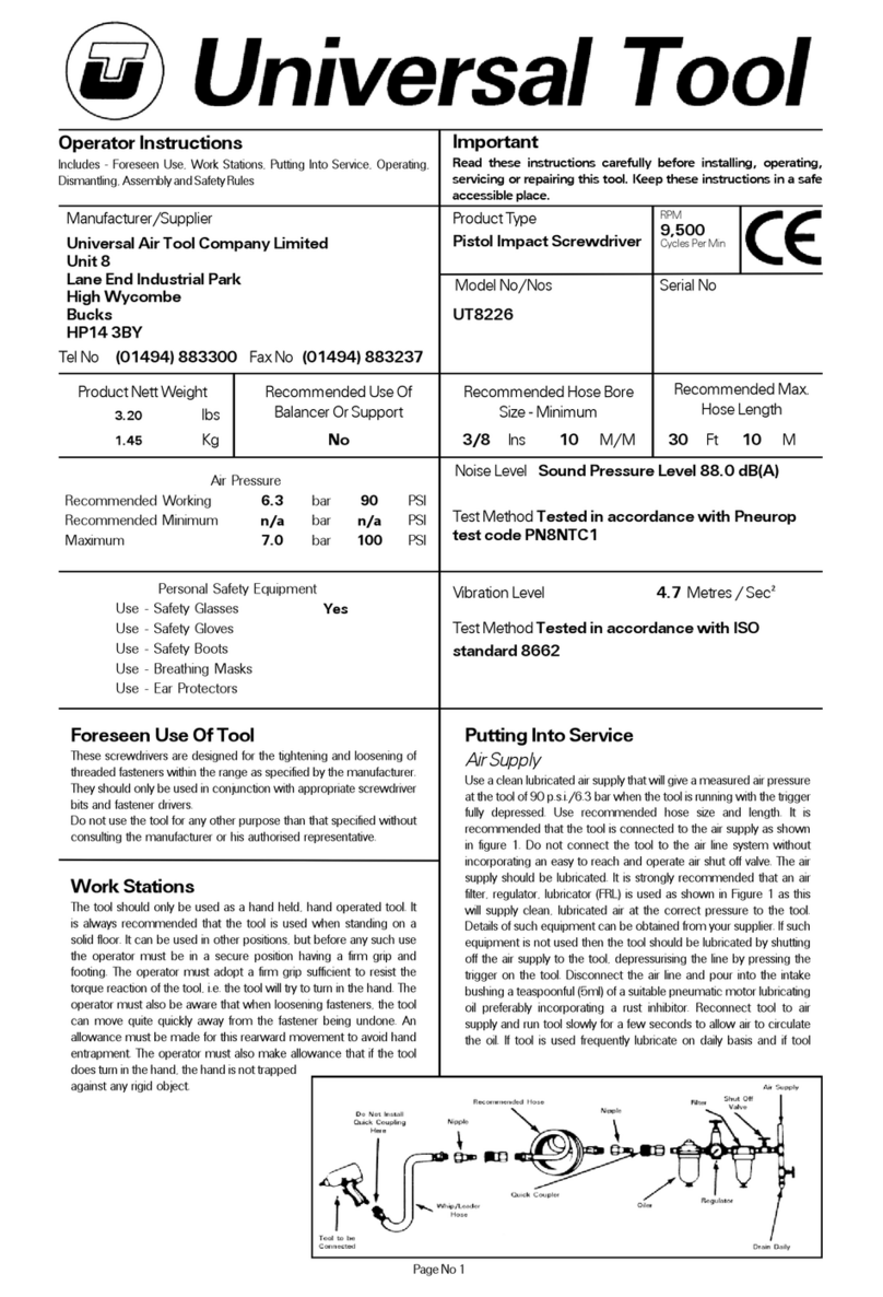 Universal Tool UT8226 Specifications