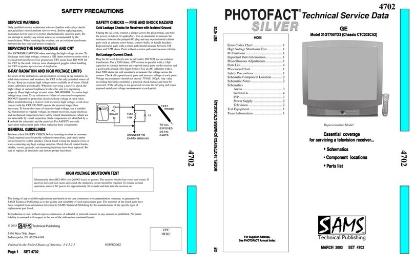 GE 31GT750YX3 User manual