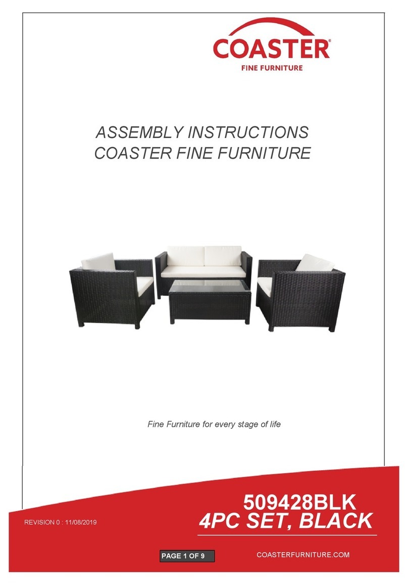 Coaster 509428BLK Assembly instructions