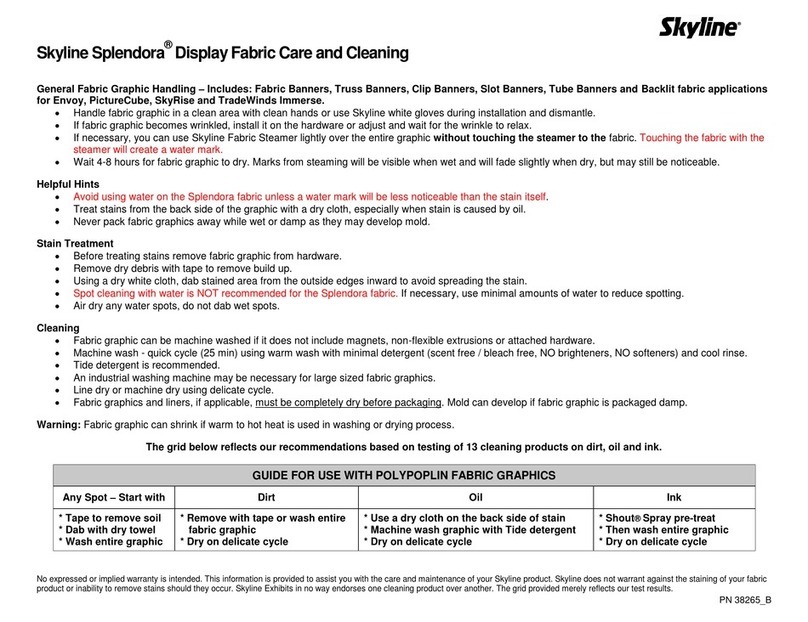 SkyLine Splendora Display Fabric User manual