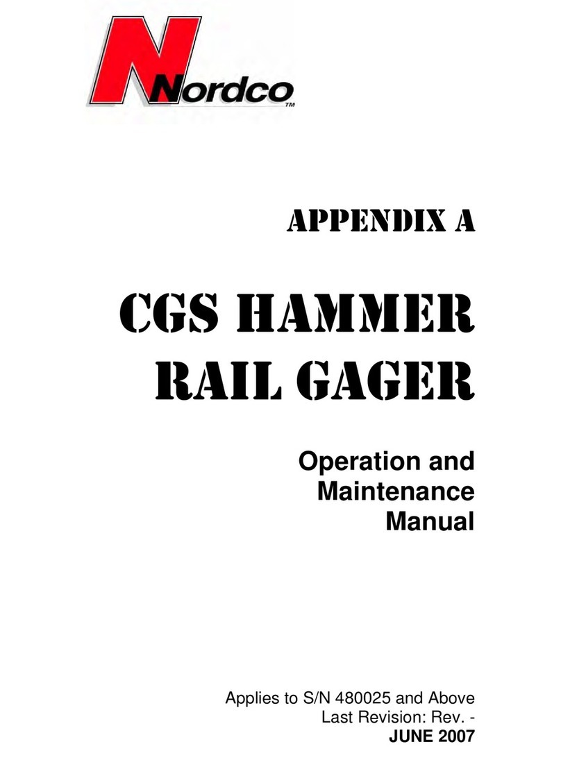 Nordco CGS Installation, operation and maintenance manual