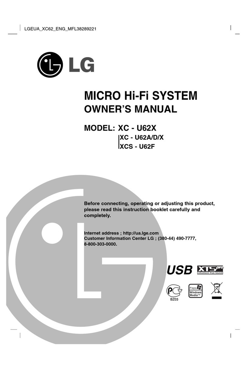 LG XC-U62X (XCS62F) User manual