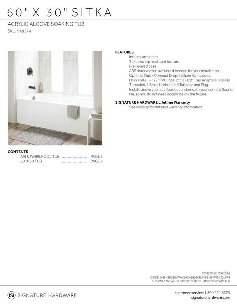 Signature Hardware SITKA 948274 User manual