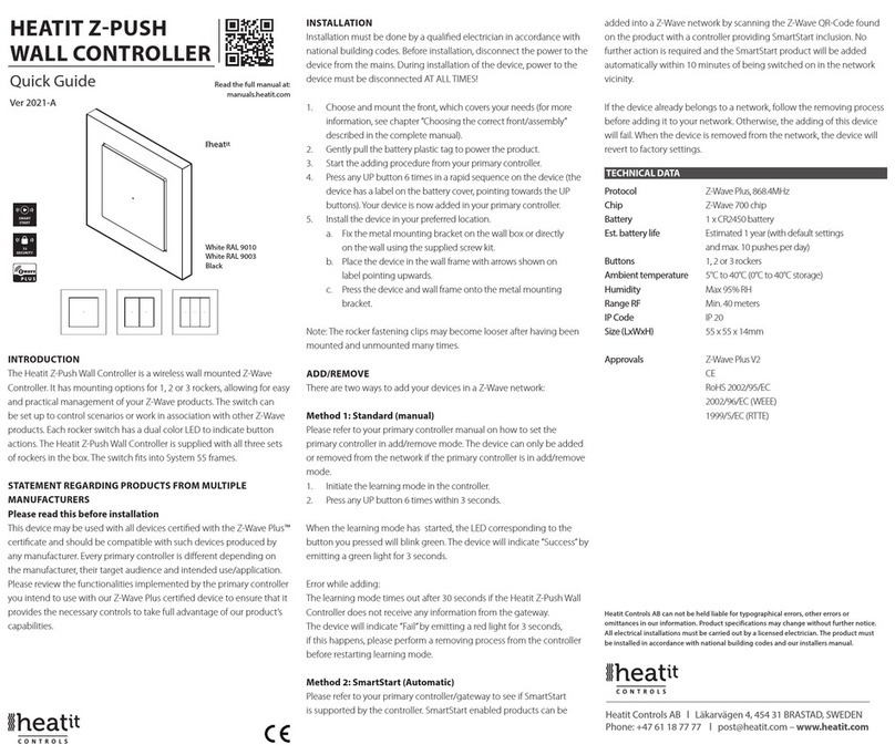 Heatit Controls 4512694 quick guide