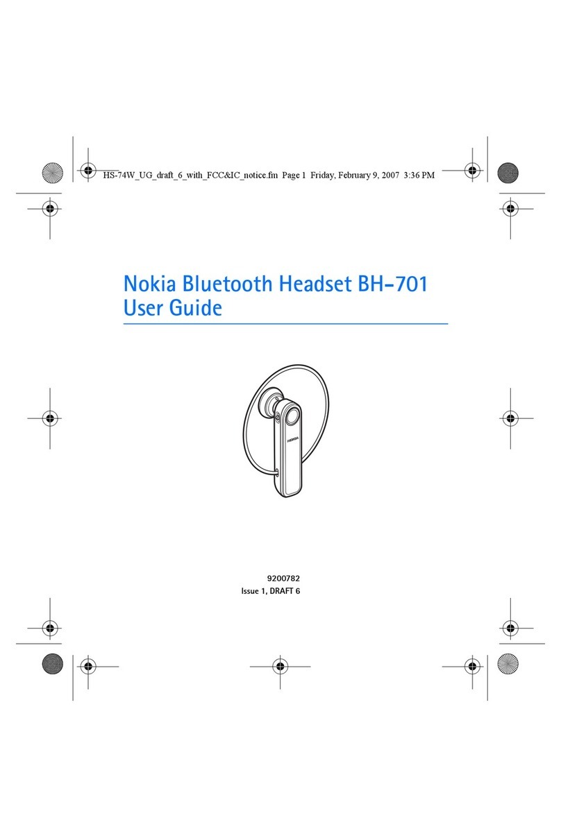 Nokia Bluetooth Headset BH-701 user guide